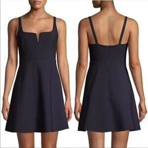 Likely Navy Blue Constance Sleeveless Fit & Flare Bodycon Mini Dress Size 0